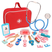 Load image into Gallery viewer, Wooden Pretend Play Doctor Educationa Toys for Children Medical Simulation Medicine Chest Set for Kids Interest Development