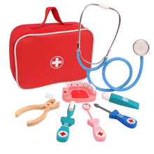 Load image into Gallery viewer, Wooden Pretend Play Doctor Educationa Toys for Children Medical Simulation Medicine Chest Set for Kids Interest Development