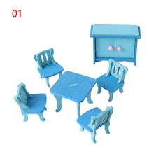 Load image into Gallery viewer, Hot Mini Wooden Furniture Dollhouse Set Miniature DIY Dollhouse Room 1:12 dolls house miniature accessories Toys  For Children