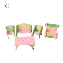 Load image into Gallery viewer, Hot Mini Wooden Furniture Dollhouse Set Miniature DIY Dollhouse Room 1:12 dolls house miniature accessories Toys  For Children