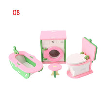 Load image into Gallery viewer, Hot Mini Wooden Furniture Dollhouse Set Miniature DIY Dollhouse Room 1:12 dolls house miniature accessories Toys  For Children