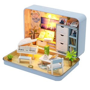 CUTEBEE Doll House Miniature DIY Dollhouse With Furnitures Wooden House Toys For Children Birthday Gift Z007