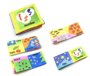 Soft Cloth Books Rustle Sound Infant Books Baby Books Quiet Books Educational Stroller Rattle Toys for Newborn Baby 0-12 month
