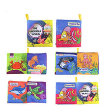 Load image into Gallery viewer, Soft Cloth Books Rustle Sound Infant Books Baby Books Quiet Books Educational Stroller Rattle Toys for Newborn Baby 0-12 month