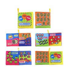 Load image into Gallery viewer, Soft Cloth Books Rustle Sound Infant Books Baby Books Quiet Books Educational Stroller Rattle Toys for Newborn Baby 0-12 month