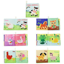 Load image into Gallery viewer, Soft Cloth Books Rustle Sound Infant Books Baby Books Quiet Books Educational Stroller Rattle Toys for Newborn Baby 0-12 month
