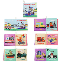 Load image into Gallery viewer, Soft Cloth Books Rustle Sound Infant Books Baby Books Quiet Books Educational Stroller Rattle Toys for Newborn Baby 0-12 month