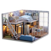 Load image into Gallery viewer, CUTEBEE DIY Doll House Wooden Doll Houses Miniature Dollhouse Furniture Kit with LED Toys for children Christmas Gift  L023