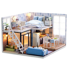 Load image into Gallery viewer, CUTEBEE DIY Doll House Wooden Doll Houses Miniature Dollhouse Furniture Kit with LED Toys for children Christmas Gift  L023