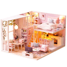 Load image into Gallery viewer, CUTEBEE DIY Doll House Wooden Doll Houses Miniature Dollhouse Furniture Kit with LED Toys for children Christmas Gift  L023