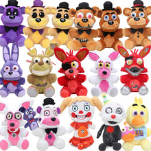 Load image into Gallery viewer, 25cm FNAF Freddy Fazbear  Plush Toys Five Nights At Freddy&#39;s Golden Bear Nightmare Cupcake Foxy Balloon Boy Clown Stuffed Dolls