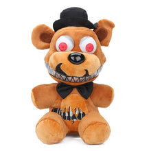 Load image into Gallery viewer, 25cm FNAF Freddy Fazbear  Plush Toys Five Nights At Freddy&#39;s Golden Bear Nightmare Cupcake Foxy Balloon Boy Clown Stuffed Dolls