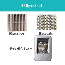 Load image into Gallery viewer, 3D DIY Magnetic Building Blocks Magnetic Designer Magnet Sticks &amp; Metal Balls Brain Training Toys For Children