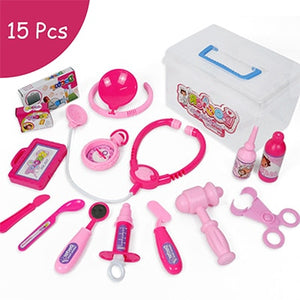 19 Pieces/Set Children Pretend Play Doctor Nurse Toy Set Portable Suitcase Medical Kit Kids Educational Role Play Classic Toys