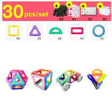 Load image into Gallery viewer, 30-252pcs DIY Magnetic Constructor Triangle Square Big Bricks Magnetic Building Blocks Designer Set Magnet Toys For Children