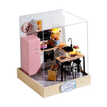 Load image into Gallery viewer, DIY Doll House Wooden Doll Houses Miniature Dollhouse Furniture Kit with LED Toys for children Christmas Gift Educational Toys