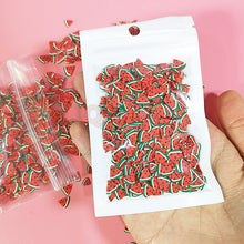 Load image into Gallery viewer, 10g/pack Fimo Fruit Slices Decor Additives For Slime Filler Supplies Charms Clay Accessories Avocado Fimo For Nail Art Slime Toy
