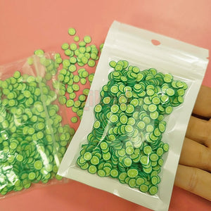 10g/pack Fimo Fruit Slices Decor Additives For Slime Filler Supplies Charms Clay Accessories Avocado Fimo For Nail Art Slime Toy