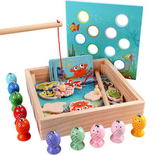 Load image into Gallery viewer, Montessori Educational Wooden Toys For kids Board Math Fishing Count Numbers Matching Digital Shape Match Early Education Toy