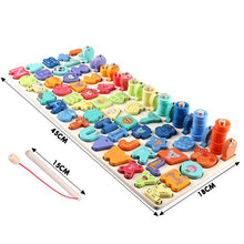Load image into Gallery viewer, Montessori Educational Wooden Toys For kids Board Math Fishing Count Numbers Matching Digital Shape Match Early Education Toy