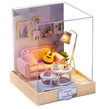 Load image into Gallery viewer, Doll House Furniture Diy Miniature 3D Wooden Miniaturas Dollhouse Toys for Children Birthday Gifts Casa Kitten Diary H013
