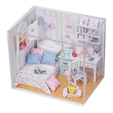 Load image into Gallery viewer, Doll House Furniture Diy Miniature 3D Wooden Miniaturas Dollhouse Toys for Children Birthday Gifts Casa Kitten Diary H013