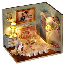 Load image into Gallery viewer, Doll House Furniture Diy Miniature 3D Wooden Miniaturas Dollhouse Toys for Children Birthday Gifts Casa Kitten Diary H013