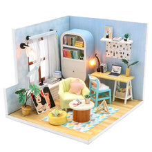 Load image into Gallery viewer, Doll House Furniture Diy Miniature 3D Wooden Miniaturas Dollhouse Toys for Children Birthday Gifts Casa Kitten Diary H013