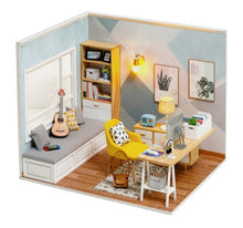 Load image into Gallery viewer, Doll House Furniture Diy Miniature 3D Wooden Miniaturas Dollhouse Toys for Children Birthday Gifts Casa Kitten Diary H013