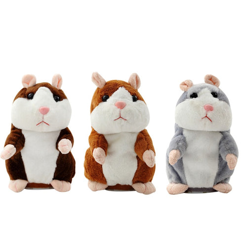 Talking Hamster Mouse Pet Christmas Toy Speak Talking Sound Record Hamster Educational Plush Toy for Children Christmas Gift