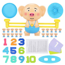 Load image into Gallery viewer, Math Match Game Board Toys Monkey Cat Match Balancing Scale Number Balance Game Kids Educational Toy to Learn add and subtract