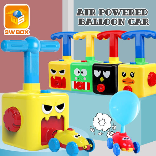 inertial balloon powered car toys aerodynamics energy kids puzzle Early Educational Science Experiment Fun toys Children
