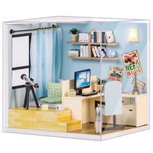 Load image into Gallery viewer, Doll House Furniture Diy Miniature 3D Wooden Miniaturas Dollhouse Toys for Children Birthday Gifts Casa Kitten Diary H013