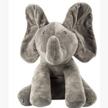 Load image into Gallery viewer, 30cm elefante eléctrico orejas de juguete Mover Música bebé animal Ocultar y buscar gato muñeco relajante elefante perro conejo juguete de peluche
