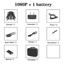 Load image into Gallery viewer, Sharefunbay zangão 4k hd câmera grande angular 1080 p wifi fpv zangão câmera dupla quadcopter altura manter zangão câmera