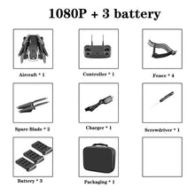 Load image into Gallery viewer, Sharefunbay zangão 4k hd câmera grande angular 1080 p wifi fpv zangão câmera dupla quadcopter altura manter zangão câmera