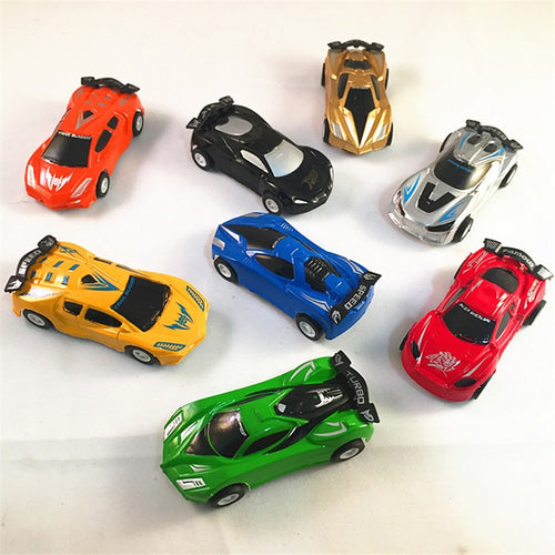 8Pcs/lot Children Mini Pull Back Car Toys Baby Cartoon Racing Bus Car Model Educational Simulation Vehicle Toy For Boys Gifts