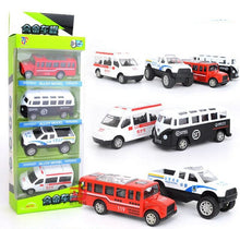 Load image into Gallery viewer, Simulation classic car toy,1:64 scale alloy pull back bus,truck car toys,4pcs Collecting toy model,child&#39;s gift,free shipping