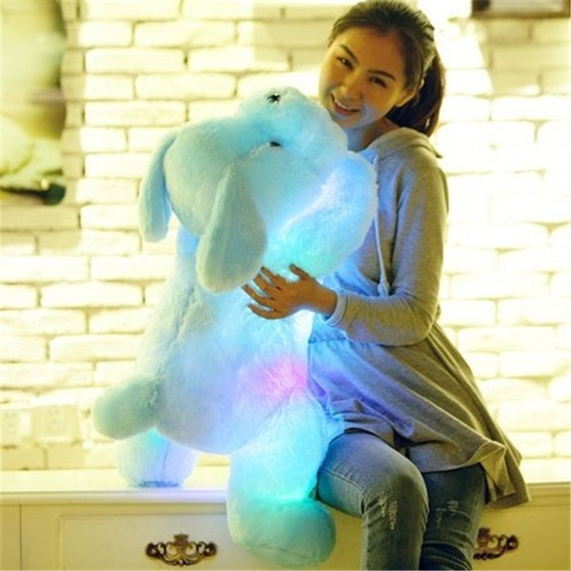 50cm Plush Doll Luminous Dog 3 color LED Glowing Dogs Children Toys for Kids Birthday Gift free shipping