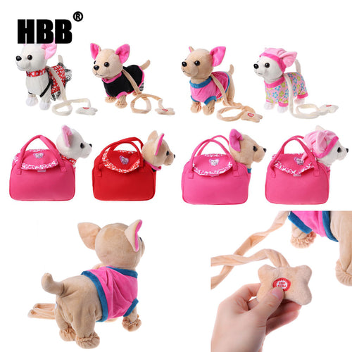 Electronic Pet Robot Dog Zipper Walking Singing Interactive Toy With Bag For Children Kids Birthday Gifts