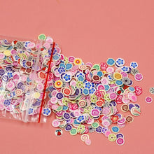 Load image into Gallery viewer, 1000 Uds. Relleno de frutas en rodajas para arte de uñas Slime Fruit Fimo adición para Lizun Diy encanto accesorios para Slime suministros de decoración de Juguetes