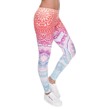 Load image into Gallery viewer, Marche di Modo Delle Donne Legging Aztec Rotonda Ombre Stampa Leggins Slim a Vita Alta Leggings Donna Pantaloni