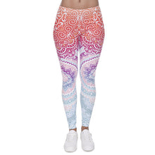 Load image into Gallery viewer, Marche di Modo Delle Donne Legging Aztec Rotonda Ombre Stampa Leggins Slim a Vita Alta Leggings Donna Pantaloni