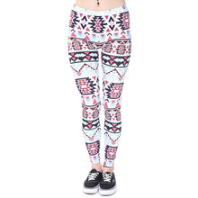 Load image into Gallery viewer, Marche di Modo Delle Donne Legging Aztec Rotonda Ombre Stampa Leggins Slim a Vita Alta Leggings Donna Pantaloni