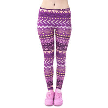 Load image into Gallery viewer, Marche di Modo Delle Donne Legging Aztec Rotonda Ombre Stampa Leggins Slim a Vita Alta Leggings Donna Pantaloni