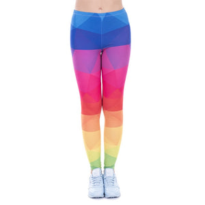 Marche di Modo Delle Donne Legging Aztec Rotonda Ombre Stampa Leggins Slim a Vita Alta Leggings Donna Pantaloni