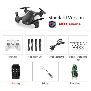 Eachine E61/E61hw Mini Drone con/sin cámara HD Modo de retención alta RC Quadcopter RTF WiFi FPV helicóptero plegable VS HS210
