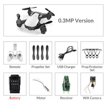Load image into Gallery viewer, Eachine E61/E61hw Mini Drone con/sin cámara HD Modo de retención alta RC Quadcopter RTF WiFi FPV helicóptero plegable VS HS210