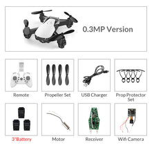 Load image into Gallery viewer, Eachine E61/E61hw Mini Drone con/sin cámara HD Modo de retención alta RC Quadcopter RTF WiFi FPV helicóptero plegable VS HS210