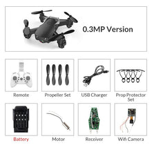 Load image into Gallery viewer, Eachine E61/E61hw Mini Drone con/sin cámara HD Modo de retención alta RC Quadcopter RTF WiFi FPV helicóptero plegable VS HS210